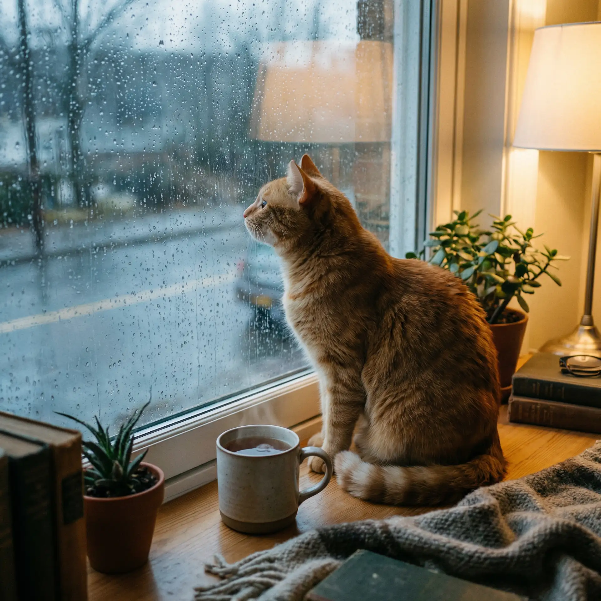 猫咪望着窗外的雨 - https //cn.pornhub.com/